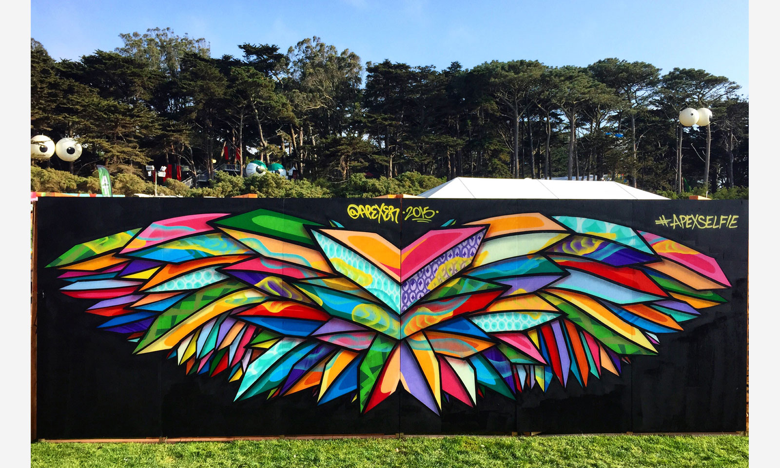 #ApexSelfie Mural at Outsidelands Music Festival in San Francisco, CA created by Apexer
